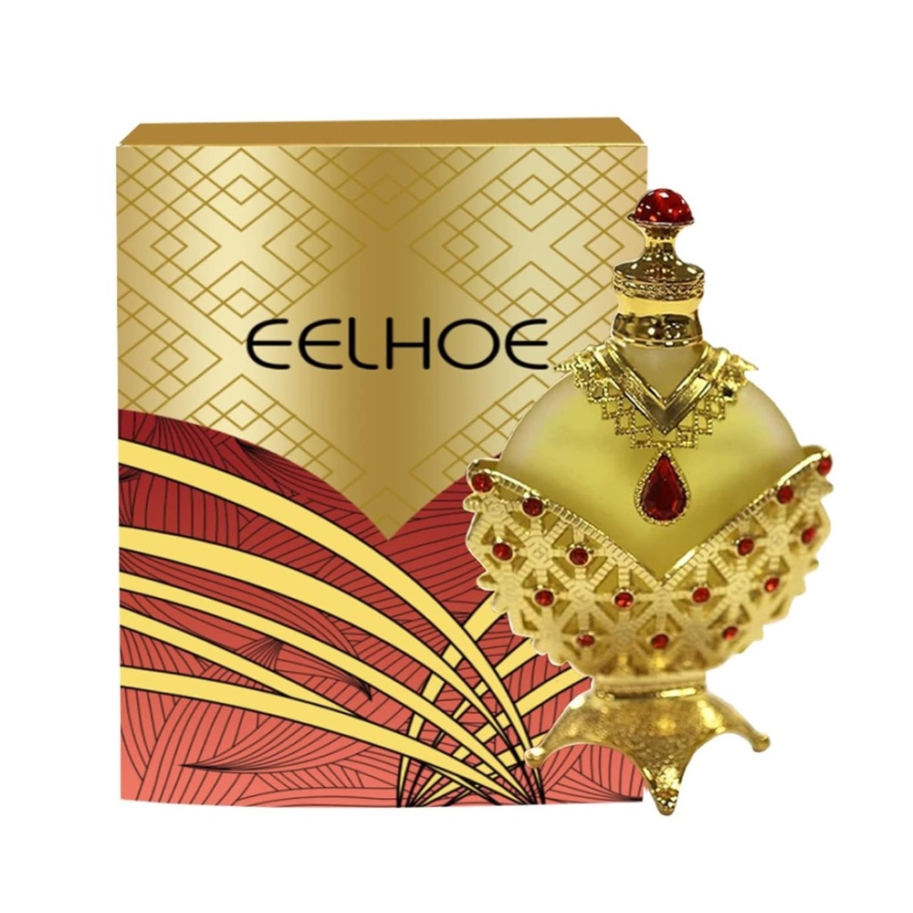 Gold and Red Perfume Bottle